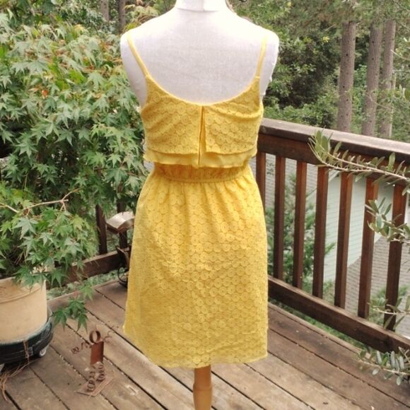 J. Taylor Sunny Yellow Lace Dress - Picture 5 of 11